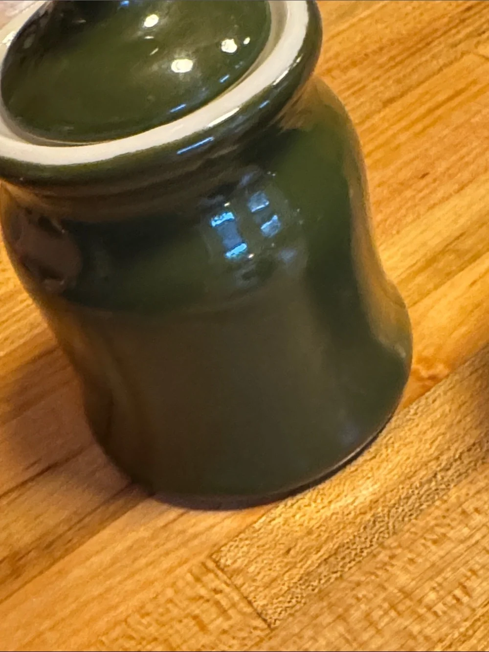 Vintage Green Hall China Ceramic Condiment Jars Set